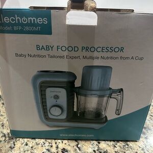 Elechomes Baby Food Processor in Blue and Gray